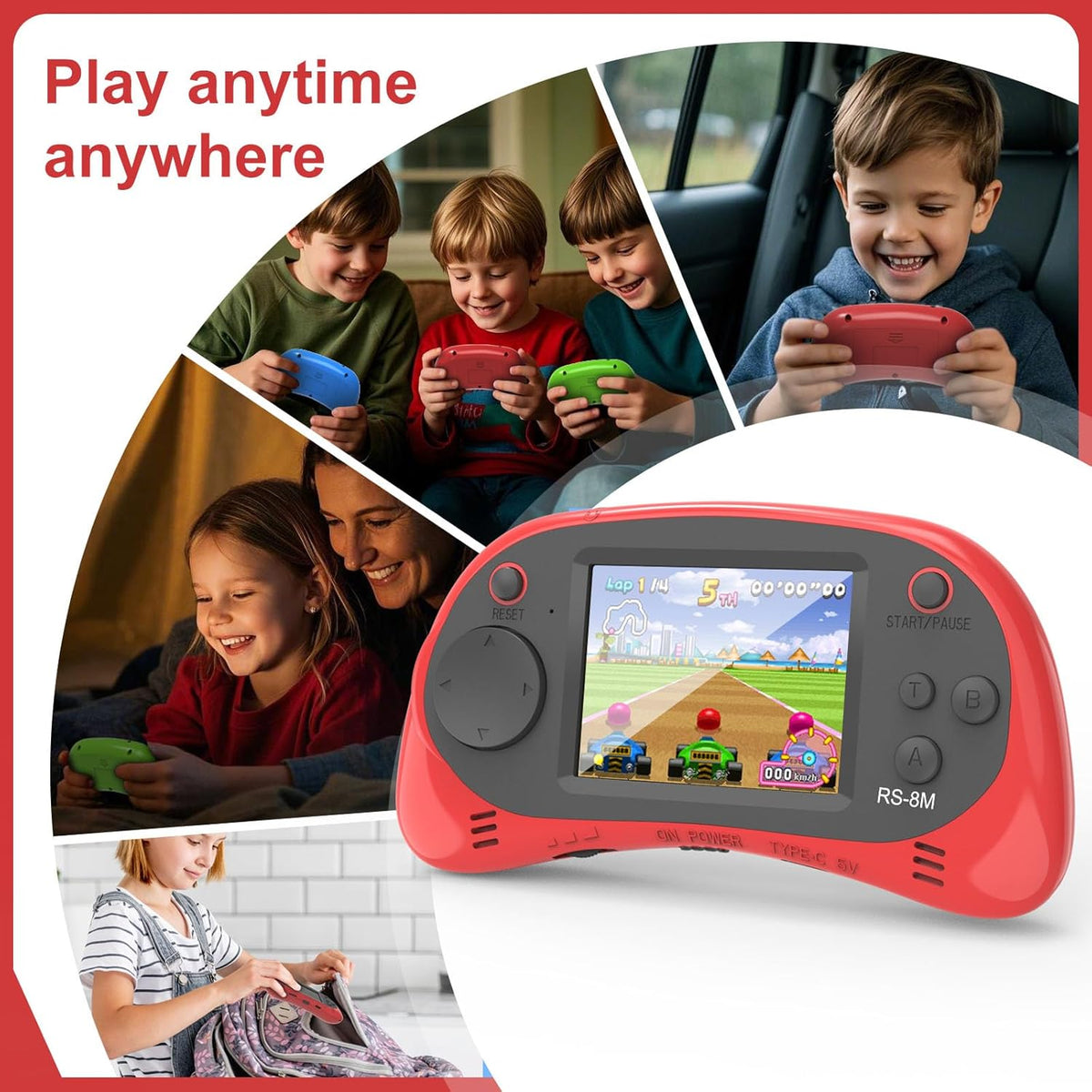 Juegos de mano para niños, videojuego retro de 16 bits con 220 jueg...