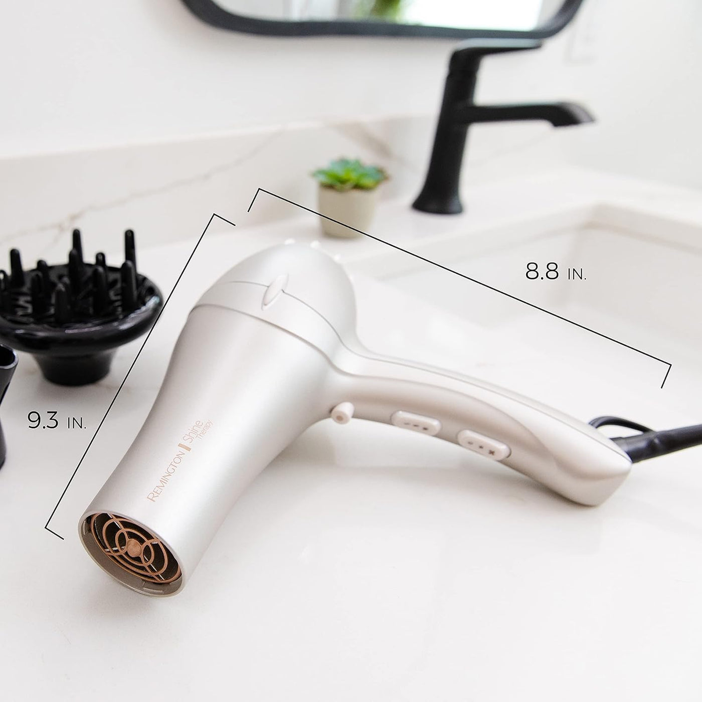 REMINGTON Shine Therapy - Secador de pelo con aceite de argán y que...