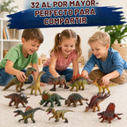 Juguetes de dinosaurio, paquete de 32 figuras realistas de dinosaurios con