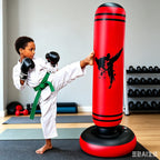 Saco de boxeo para niños, Saco de boxeo inflable, Muñeco inflable, Saco para practicar boxeo y desestresarse para niños.