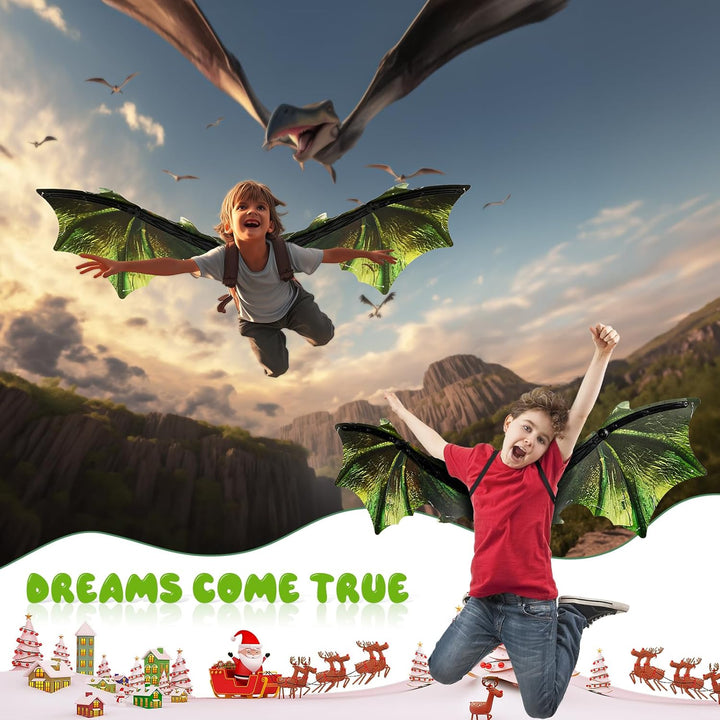 Alas eléctricas de dragón para niños pequeños, alas de dinos