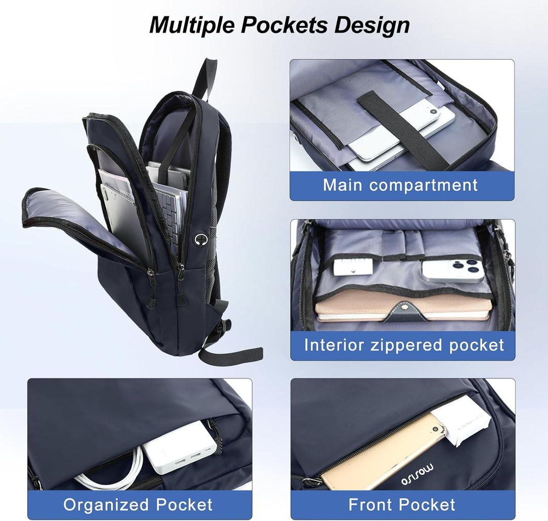 MOSISO Mochila para laptop para hombre, delgada, ligera, compacta,...