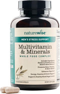 NatureWise Multivitamínico para hombres + apoyo al estrés + minerales iónicos fúlvicos