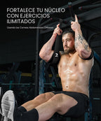 DMoose Fitness Correas colgantes para abdominales para barra de dominadas y entrenamiento de fuerza central, correas de ejercicio acolchadas suaves para swing de abdominales y elevaciones de piernas