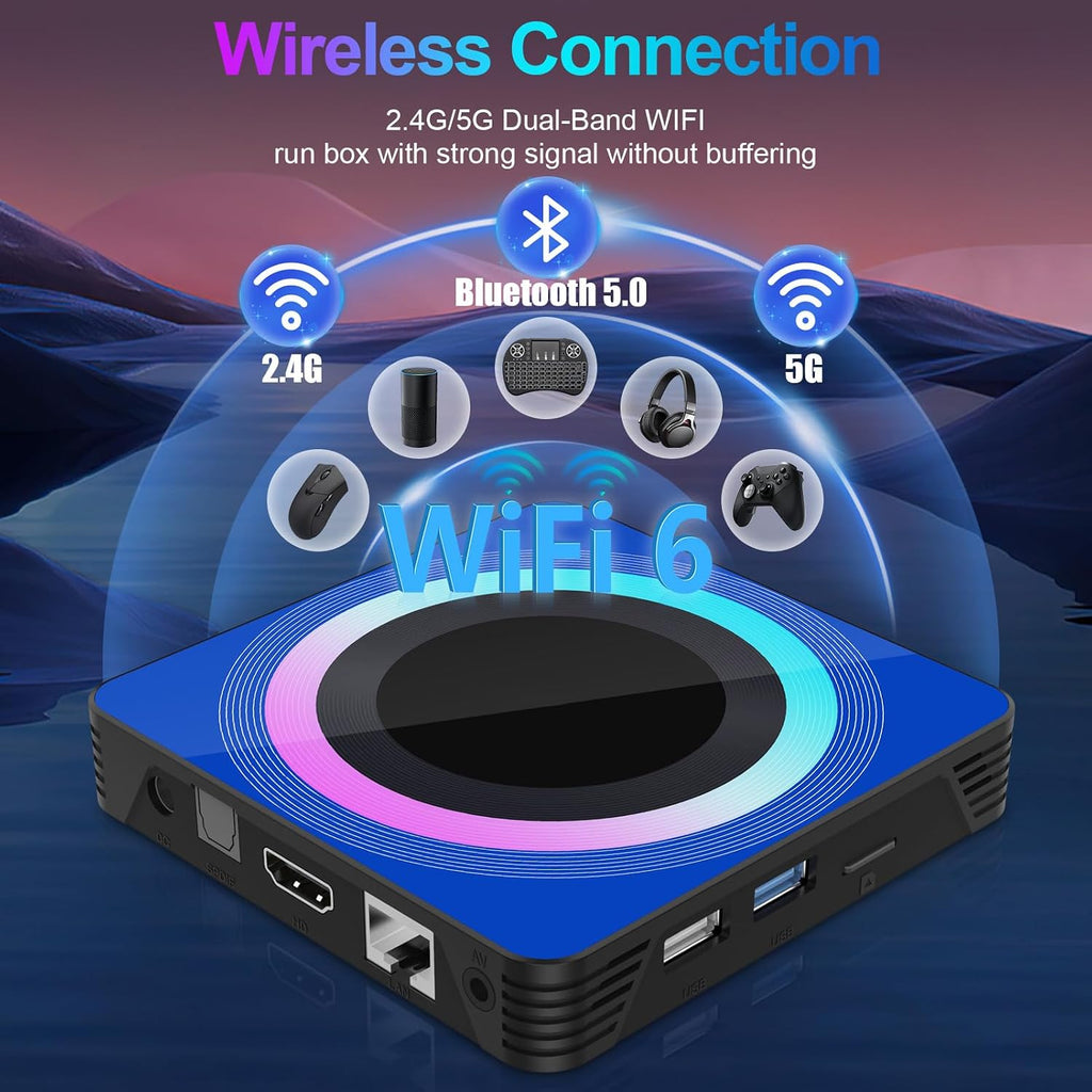 Caja de TV Android 13.0 2026, 4 GB de RAM 128 GB ROM con RK3528 de doble