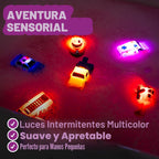 Tub Works® Emergency™ Cars - Juguetes de baño iluminados, paquete de 12 | Juguetes iluminados activados por agua que parpadean y cambian de color | Juguetes de baño para bebés y niños pequeños de fácil agarre | Juguetes sensoriales con luces de baño para