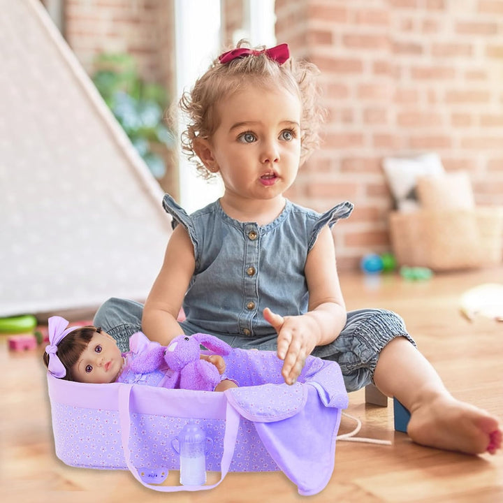 18INDC 11 piezas de ropa de muñeca de bebé con diseño floral morado...