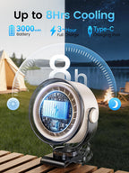 OpenBay Ventilador de clip, ventilador USB recargable con abrazader...