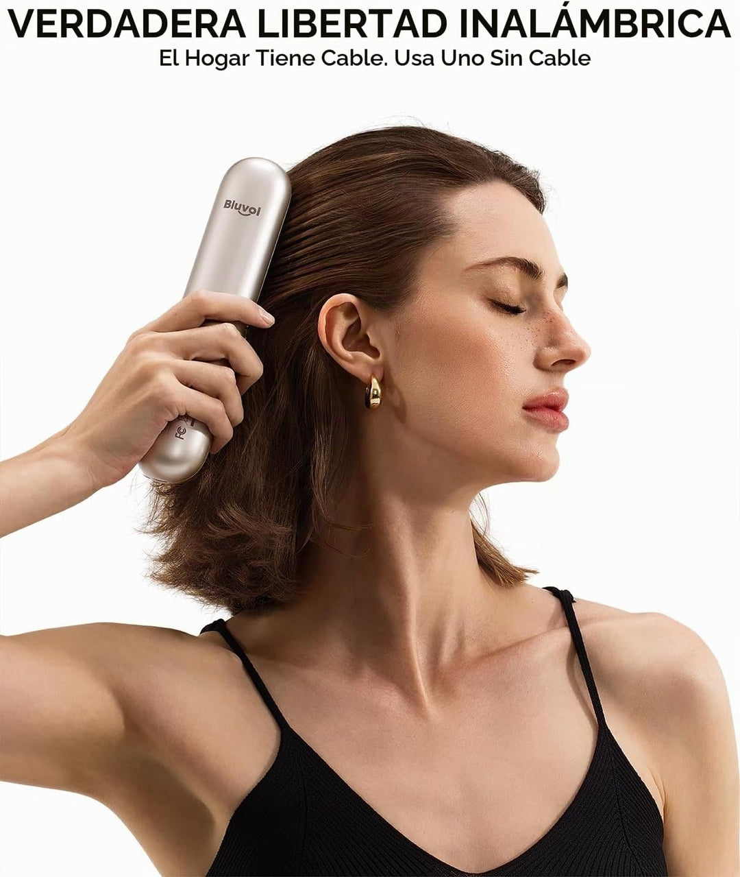 Bluvol I11 Apex Cordless Straightening Comb, Touch-Up Tool with Tra...