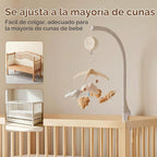 Móvil para cuna Safari Baby con caja de música y brazo móvil