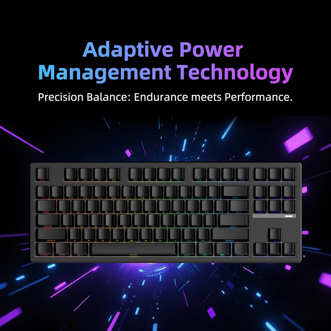 IROK Teclado mecánico con cable FE87 V2, doble tasa de sondeo de 8...