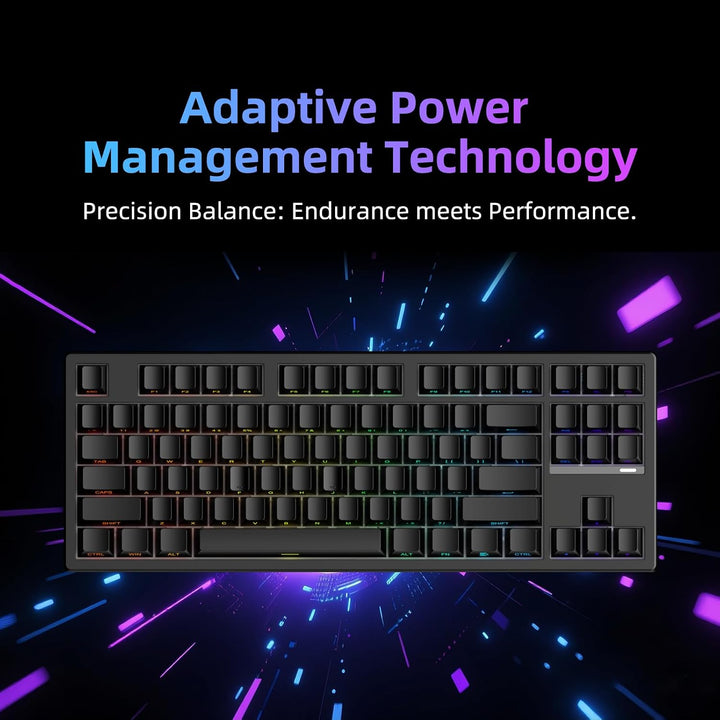 IROK Teclado mecánico con cable FE87 V2, doble tasa de sondeo de 8...