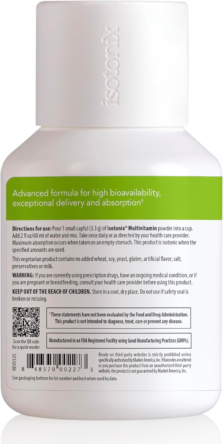 Isotonix Multivitamínico en polvo sin hierro - Vitaminas B metilada...