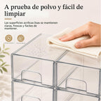 Cajones de almacenamiento apilables transparentes: cubos