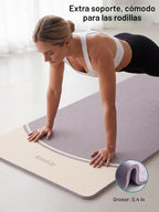 EaseUp Tapete de yoga de 0.394 in de grosor, 73 x 31.5 pulgadas, extra