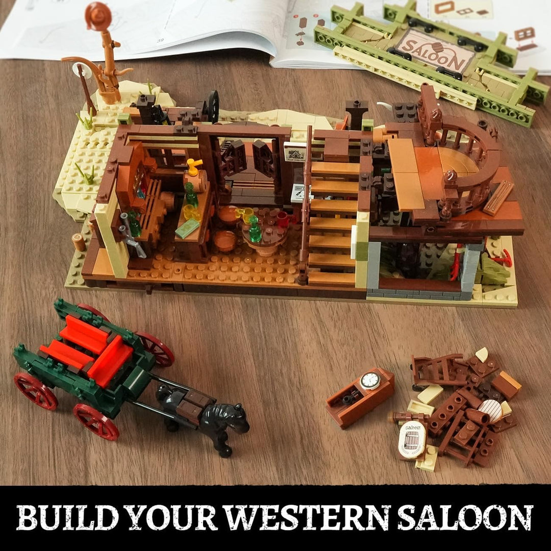 Western Saloon - Juego de construcción con luz LED juguete