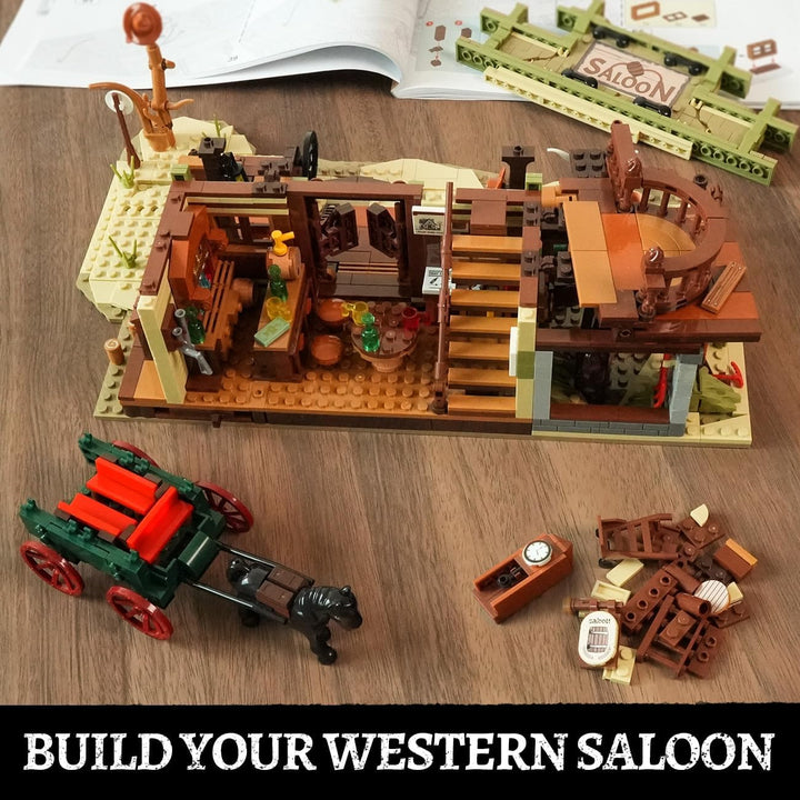 Western Saloon - Juego de construcción con luz LED juguete