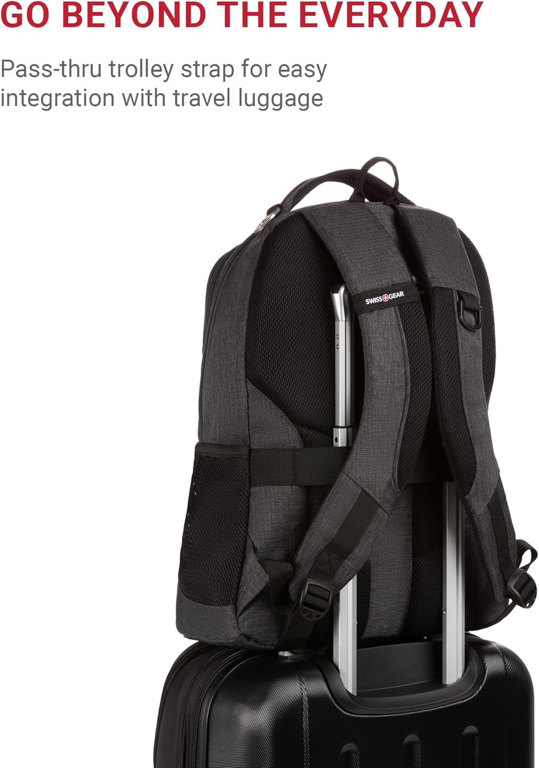 SwissGear - Mochila para laptop Cecil 5505, Carbón vegetal