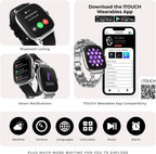 iTouch Belle - Reloj inteligente para mujer, pantalla AMOLED de 1.75 pulgadas, rastreador de actividad física con llamadas Bluetooth, frecuencia cardíaca y seguimiento del sueño, más de 60 modos deportivos, reloj inteligente impermeable IP68 para Android