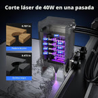 Genmitsu L8 Grabador/Grabadora Láser, 40W 40000mW Láser de Corte Clase de Seguridad 1