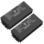 EMITEVER Paquete de 2 Controladores LED Regulables 100W 24V 5-en-1, AC 110-277V a DC