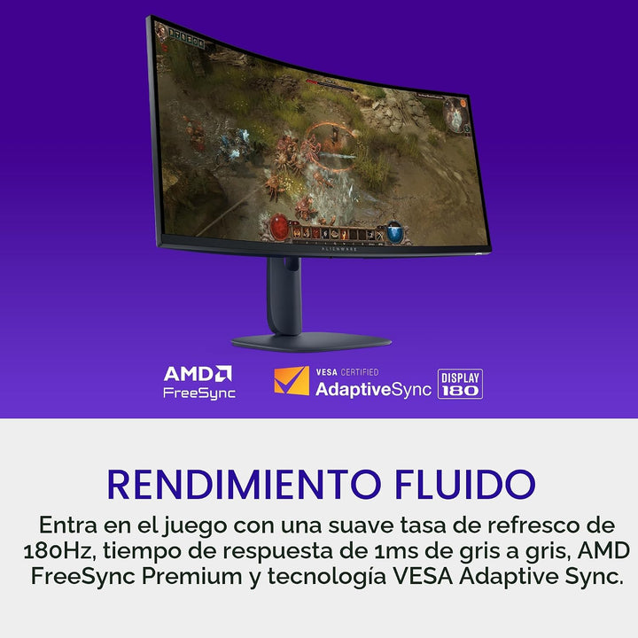 Monitor gaming curvo Alienware de 34 pulgadas \u2013 AW3425DWM - Pa...