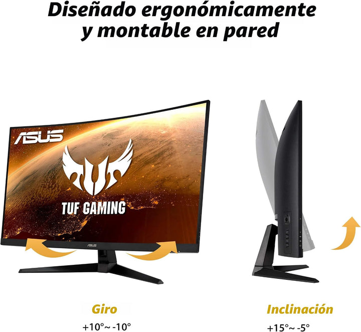 ASUS TUF Gaming - Monitor curvo HDR de 32 pulgadas 1440P (VG32VQ1B)...