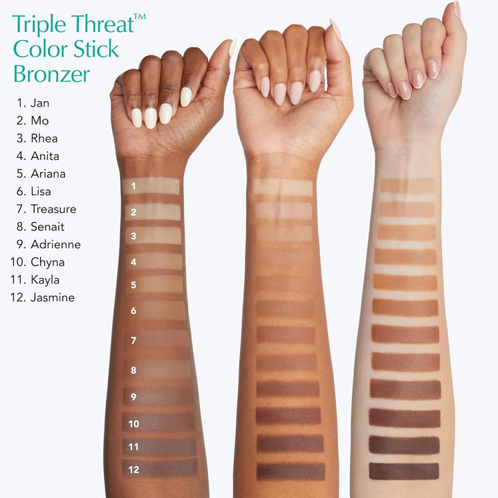 Thrive Causemetics Barra de color triple amenaza: bronceador crema...
