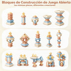 Joyreal Montessori - Bloques apilables para niños pequeños