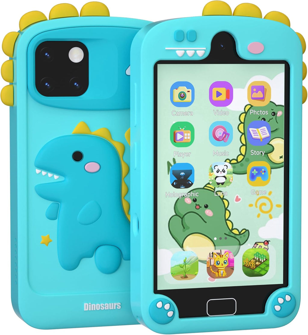 Teléfono inteligente para niños para niños de 3 a 12 años, teléfono de juego táctil de 4" con pantalla, 32GB