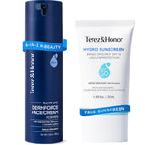 TEREZ &amp; HONOR Kit de crema facial y protector solar para hombre...