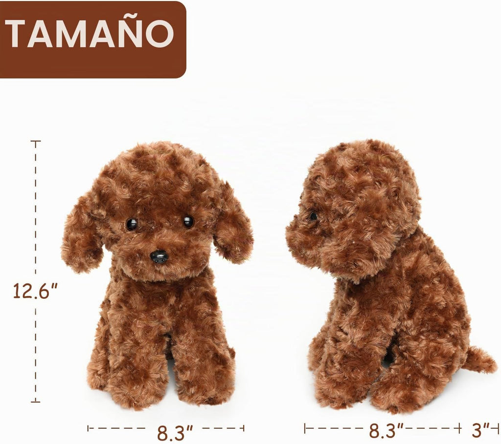 Peluche Labradoodle, Marrón Rojizo, 12.6"