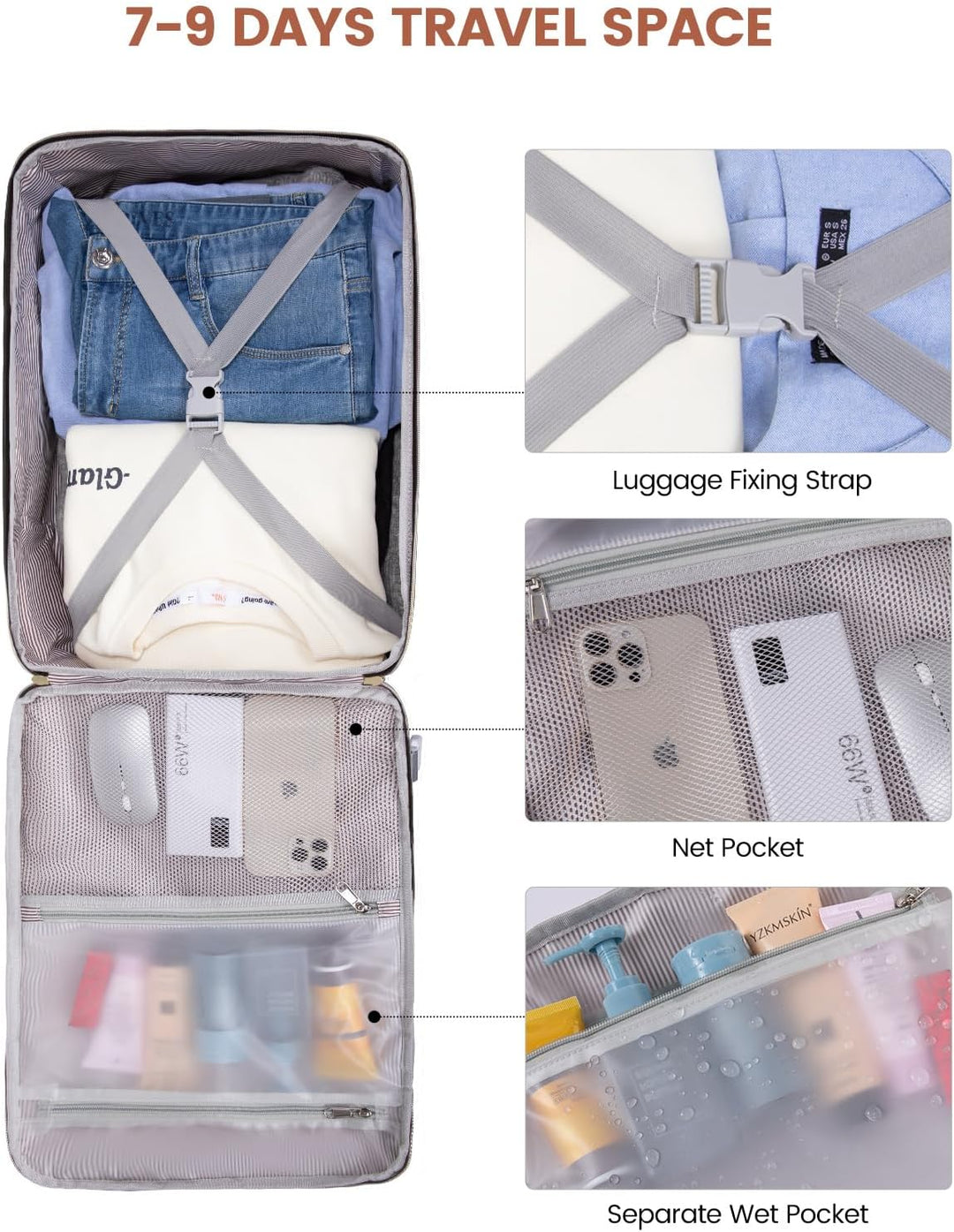 LOVEVOOK 50L - Mochila de viaje para mujeres y hombres, equipaje de...