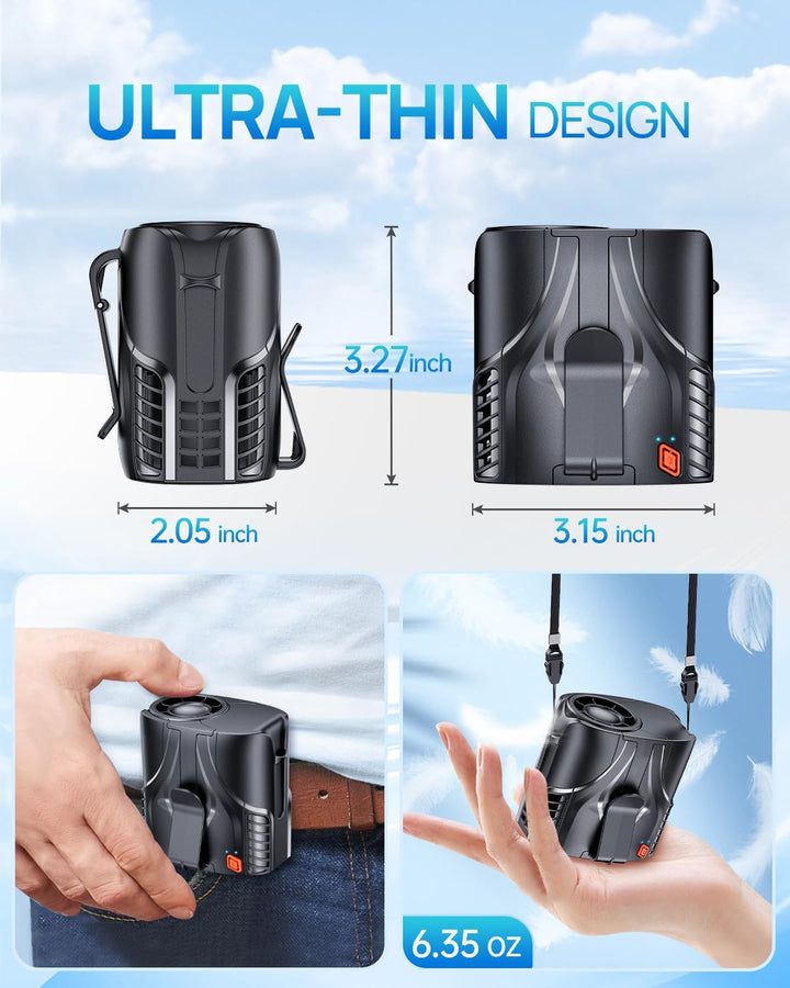 DeeKom 2025 Ventilador de cintura portátil personal y ventilador de...