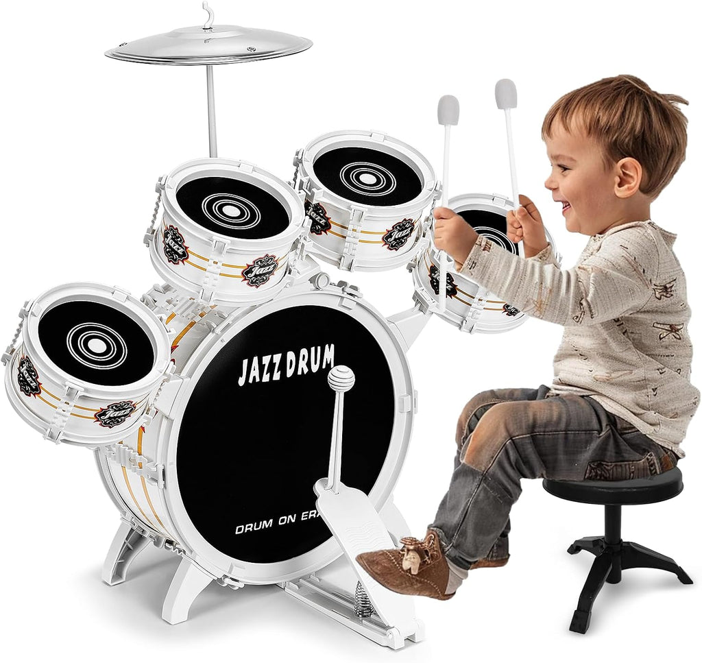 Juego de batería para niños pequeños de 1 a 3 a 5 años, juguetes musicales