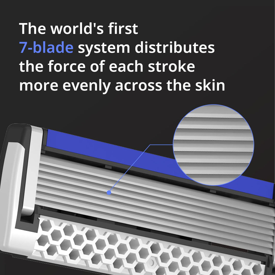 La primera y única rasuradora del mundo con sistema de siete cuchil...