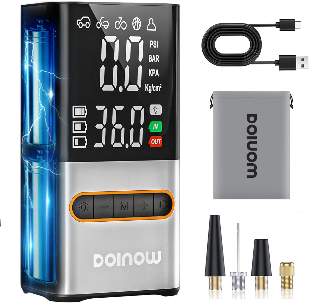 Inflador de Neumáticos Compresor de Aire Portátil - Bomba de Aire I...