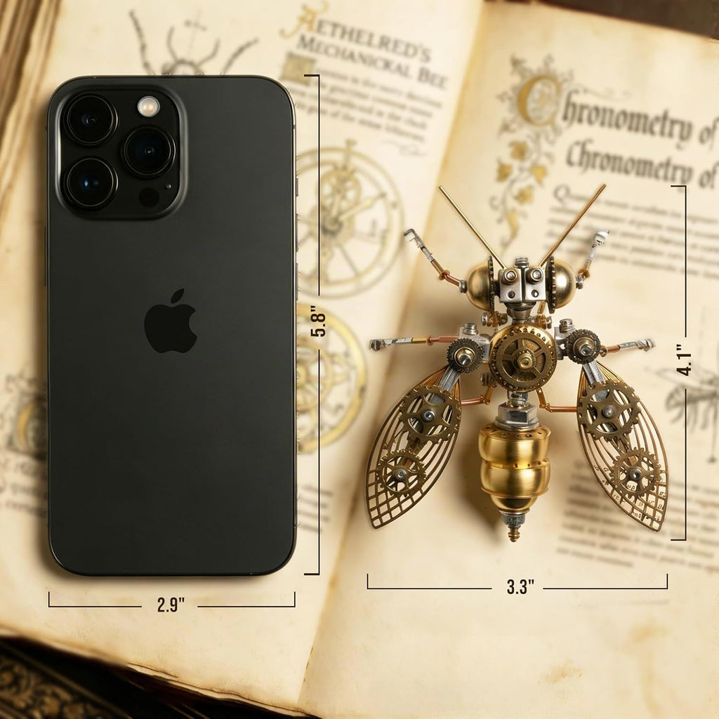 Steampunk Bumblebee 3D Kit de construcción de modelo de metal con herramientas