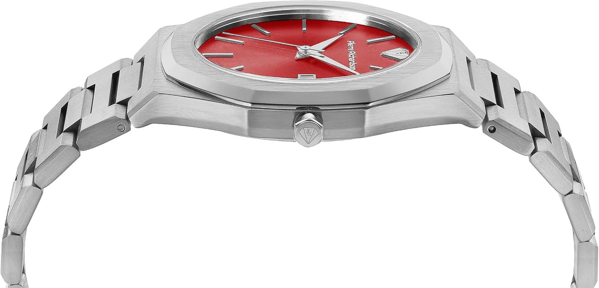 PIERRE RICHARDSON PR5428 Reloj de lujo para hombre – Movimiento de cuarzo japonés, acero inoxidable, 41mm, 5ATM resistente al agua, cristal de zafiro resistente a los arañazos – Reloj de vestir