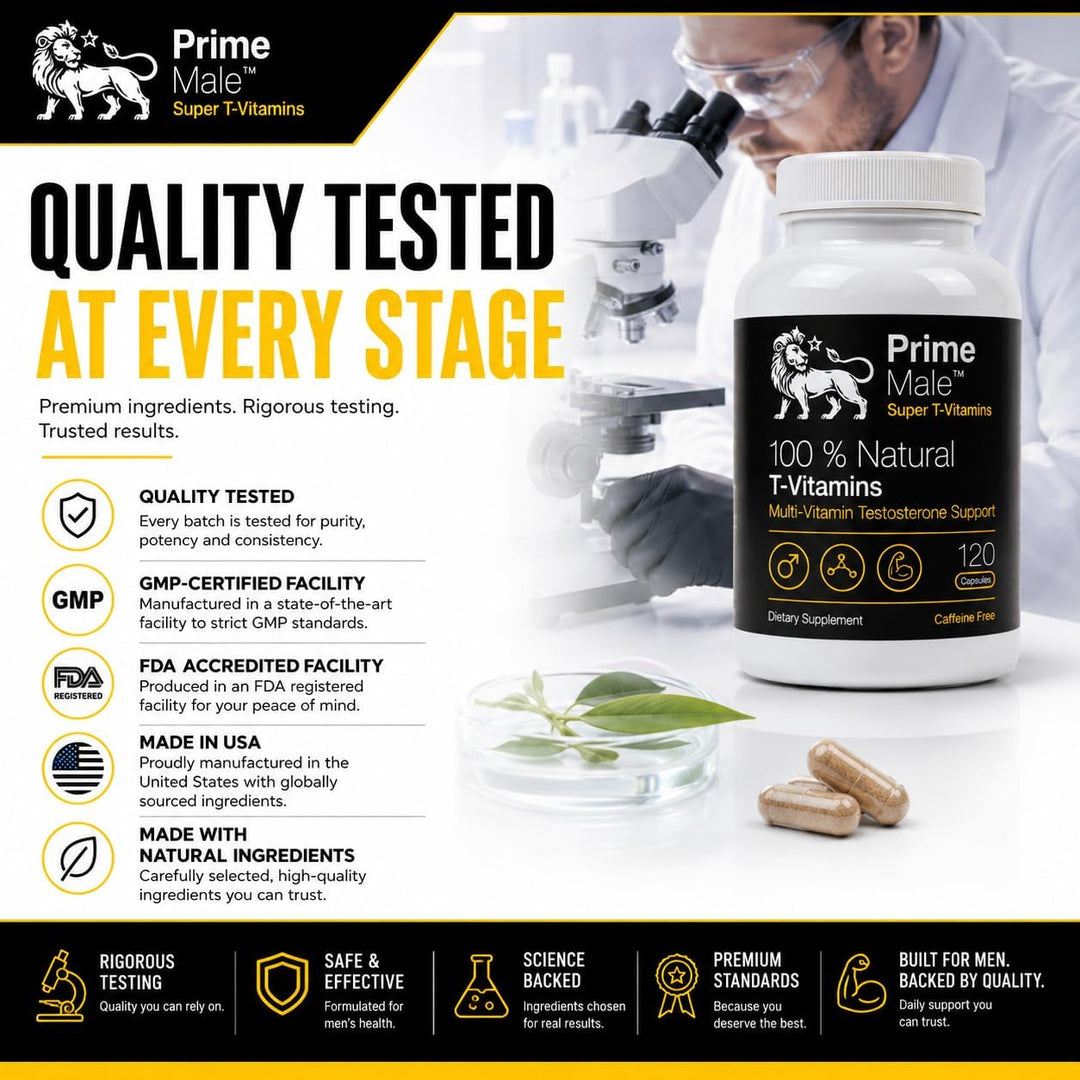 PRIME MALE Vitaminas T - Multivitamínico avanzado para hombres - Ap...