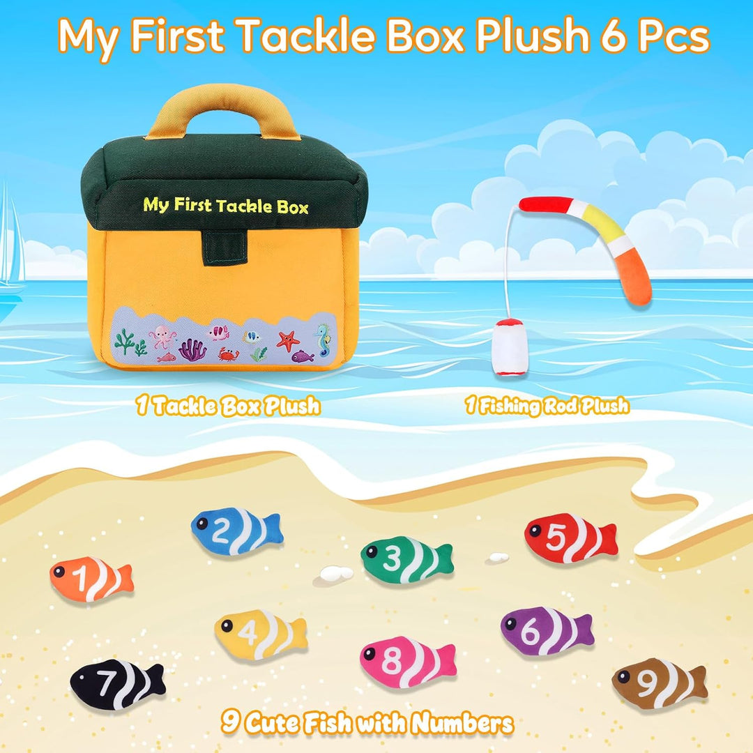 GERBIT My First Tackle Box - Caja de peluche, juguete de pesca para...