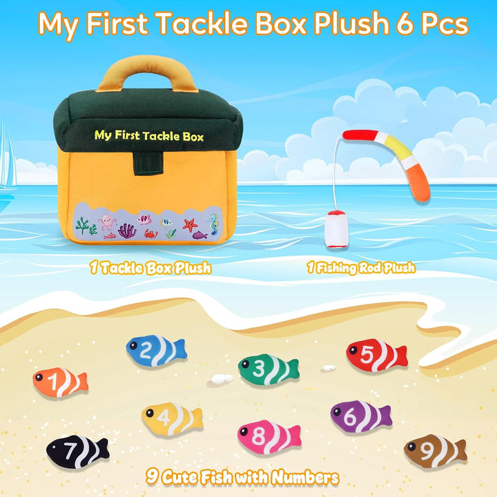 GERBIT My First Tackle Box - Caja de peluche, juguete de pesca para...
