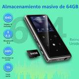 Reproductor MP3 de 64 GB con Bluetooth 5.2, reproductor de música A...