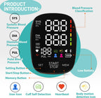 huangirl Monitor de presión arterial superior del brazo, brazalete automático de presión arterial con puño grande, monitores de presión arterial para uso doméstico