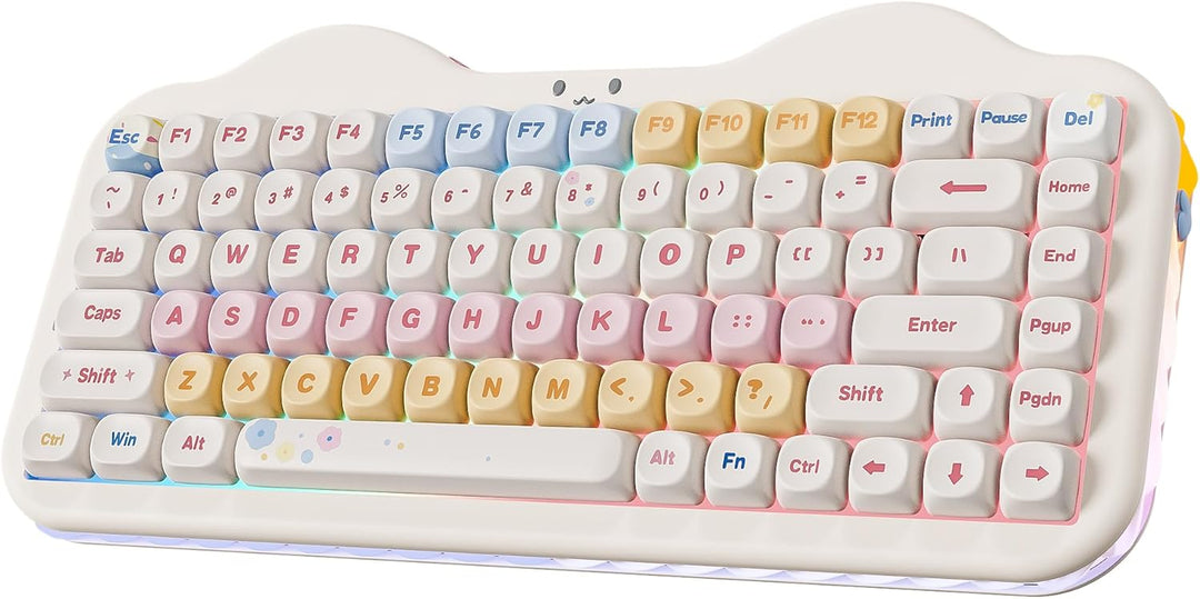 YUNZII C75 Teclado mecánico inalámbrico, diseño 75%, intercambiable...