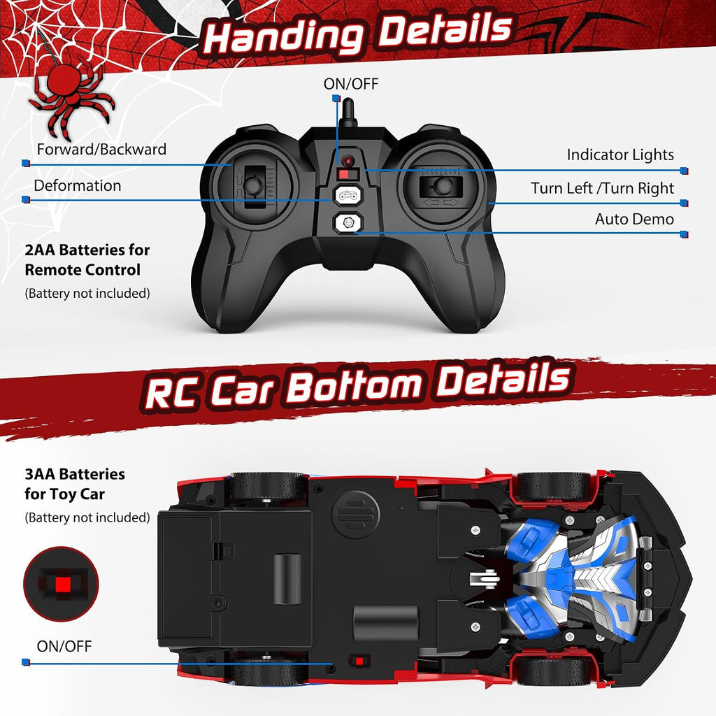 Coche de control remoto, araña que transforma los coches RC