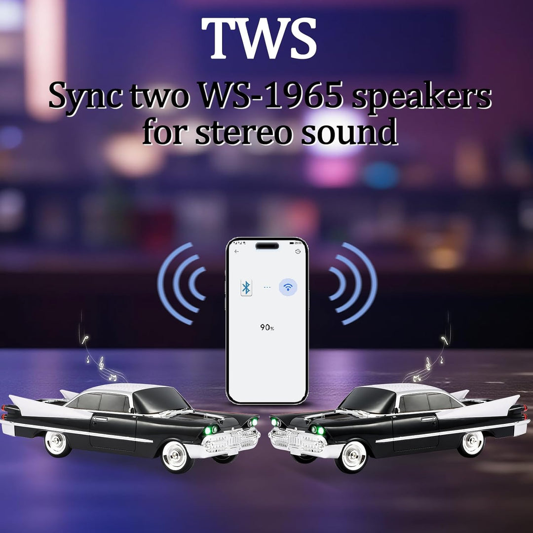 WSTER WS-1965 Replica Altavoz Bluetooth - Diseño retro de cohete de...