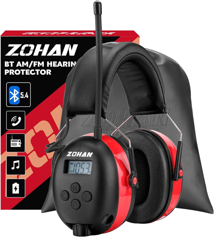 ZOHAN AM\/FM Radio Headphone with Digital Display,Ear Protection No...