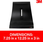 3M Elevador vertical para computadora portátil con gestión de cables, 9 x 12 x 6.5 pulgadas a 9.5 pulgadas, negro/gris carbón, soporta 20 libras