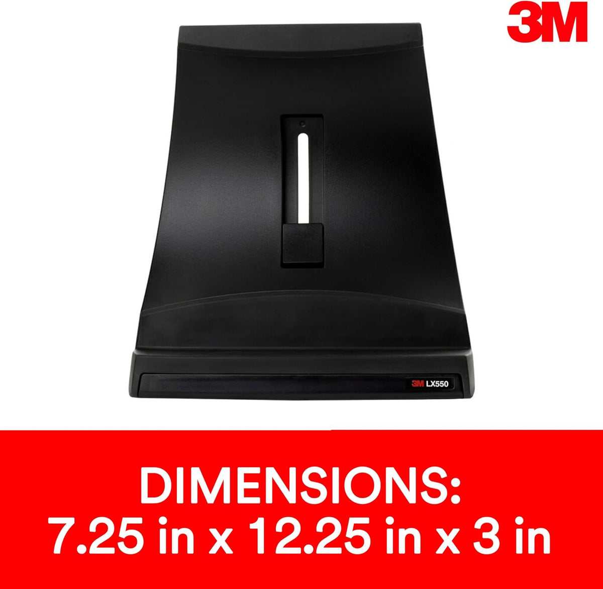 3M Elevador vertical para computadora portátil con gestión de cables, 9 x 12 x 6.5 pulgadas a 9.5 pulgadas, negro/gris carbón, soporta 20 libras